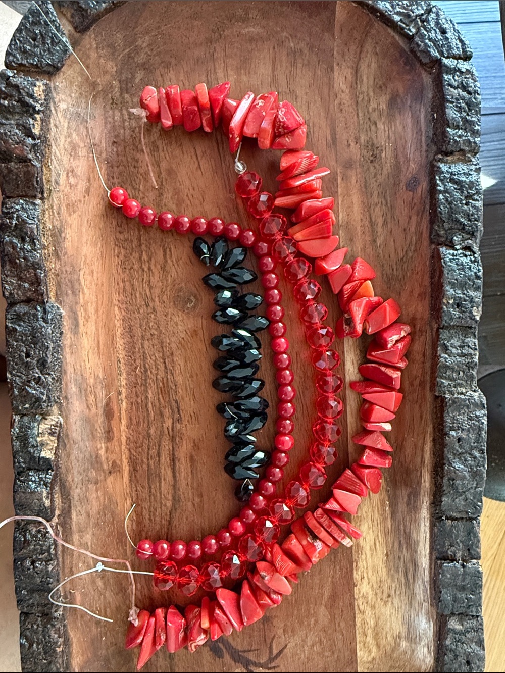 Red Bracelet or Necklace Making Kit